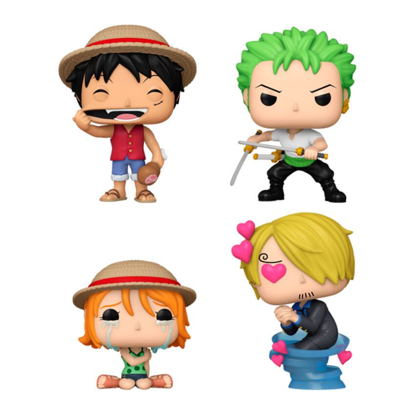 Blister 4 Figuras POP One Piece Exclusive – Luffy, Zoro, Nami y Sanji - Imagen 3